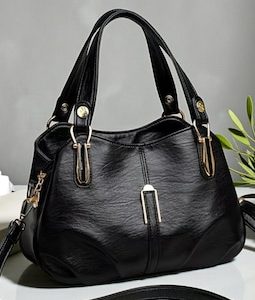 Genuine Luxury Leather Shoulder Bag – Women’s Crossbody Top Handle Tote Purse, Elegant Everyday Handbag