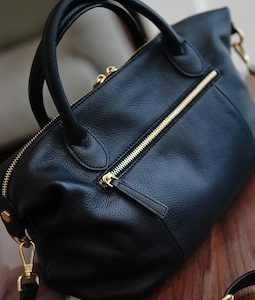 Large Size Calf Leather Crossbody Bag: Handmade Women Bag, Adjustable Belt, Boho Handbag