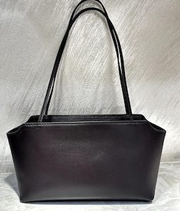 Minimal Shoulder Bag, Lambskin Handle Bag, Soft Leather Handbag,French Style Underarm Bags