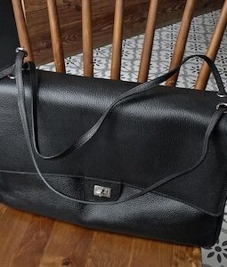 Slouchy Style Shoulder Bag, Genuine Leather Tote Bag, Everyday Handbags